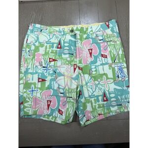Loudmouth Shorts Mens 40 Multicolor Golf Hawaiian Floral Print Chino Casual